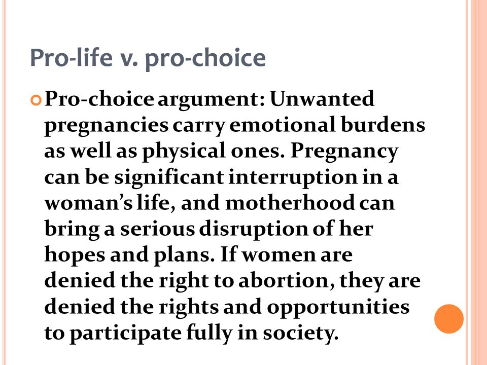 pro choice argument essay