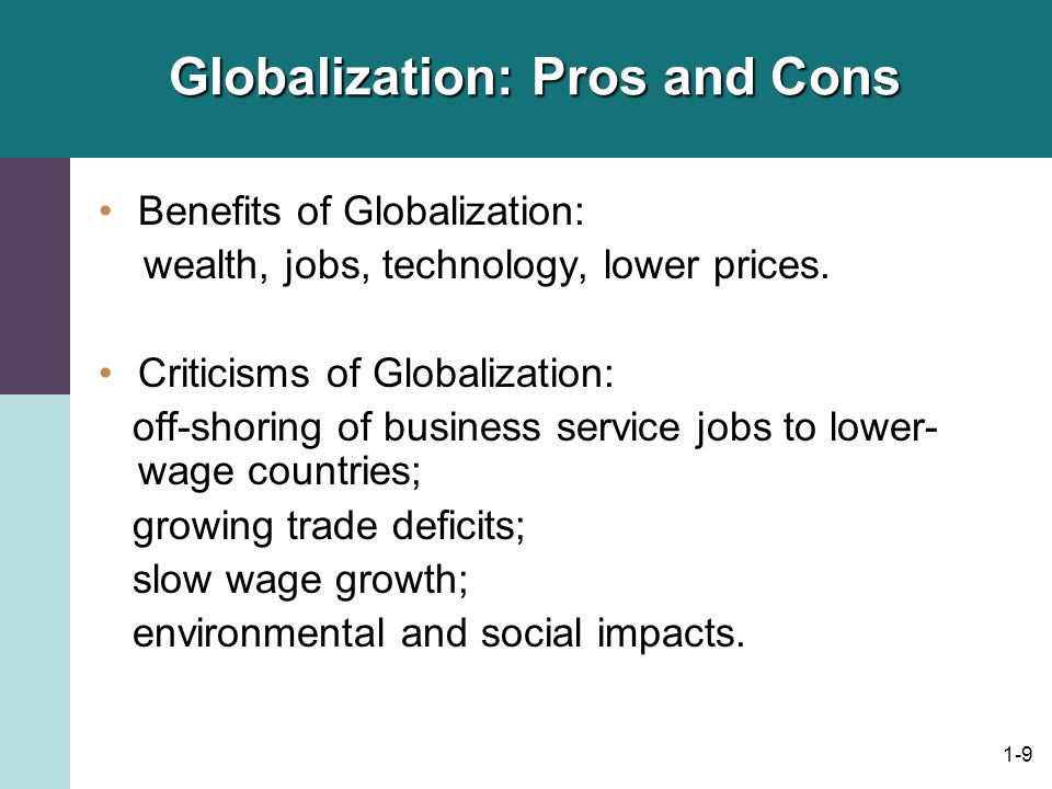 benefits and drawbacks of globalization