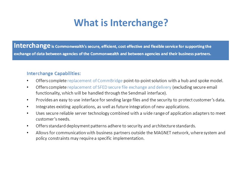 What is Interchange.