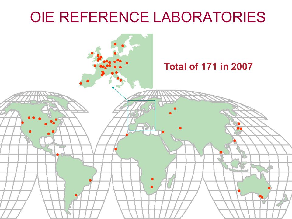 OIE REFERENCE LABORATORIES Total of 171 in 2007