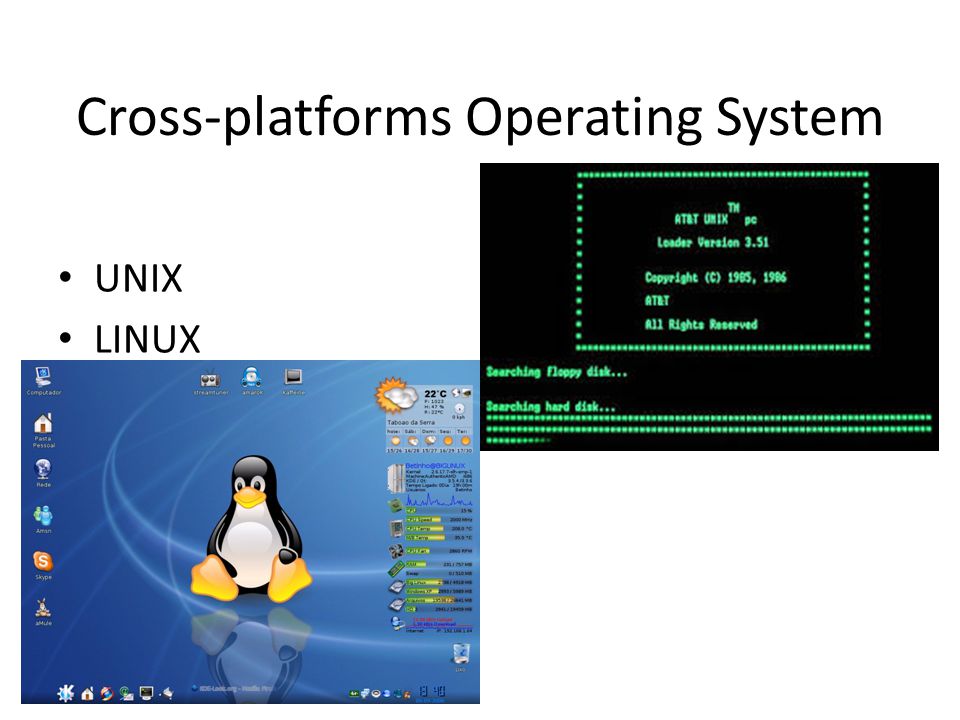 Cross-platforms Operating System UNIX LINUX