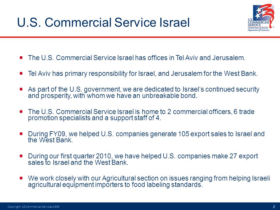 U.S. Commercial Service Israel  The U.S.