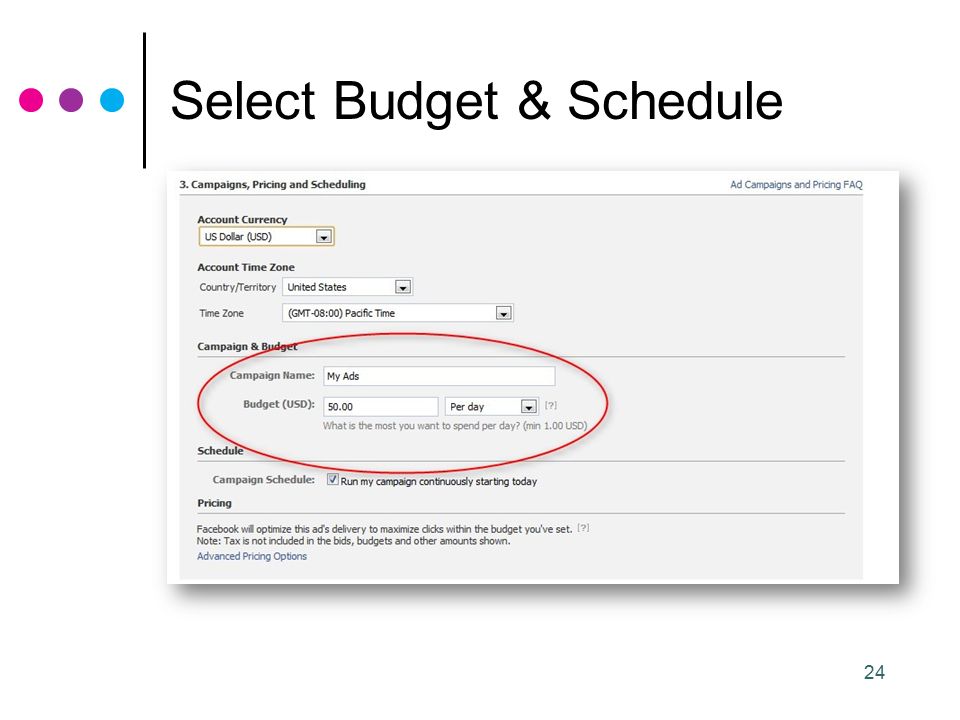 24 Select Budget & Schedule