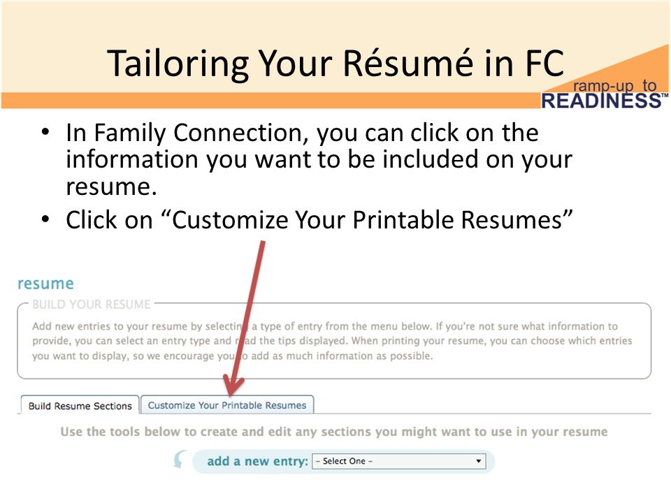 resume connection resume ideas
