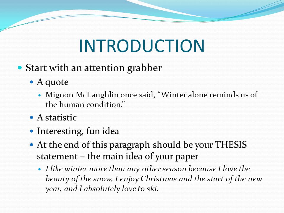 Thesis Paragraph