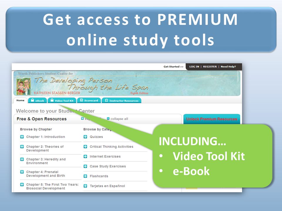 Get access to PREMIUM online study tools Get access to PREMIUM online study tools INCLUDING… Video Tool Kit e-Book