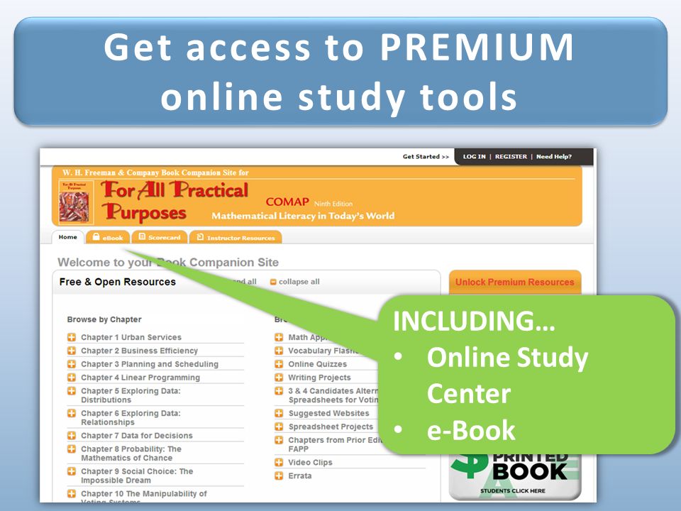 Get access to PREMIUM online study tools Get access to PREMIUM online study tools INCLUDING… Online Study Center e-Book