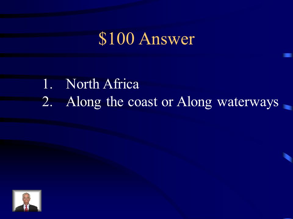 $100 Question from Culture & Current Issues Where does the majority of the population in Africa reside.
