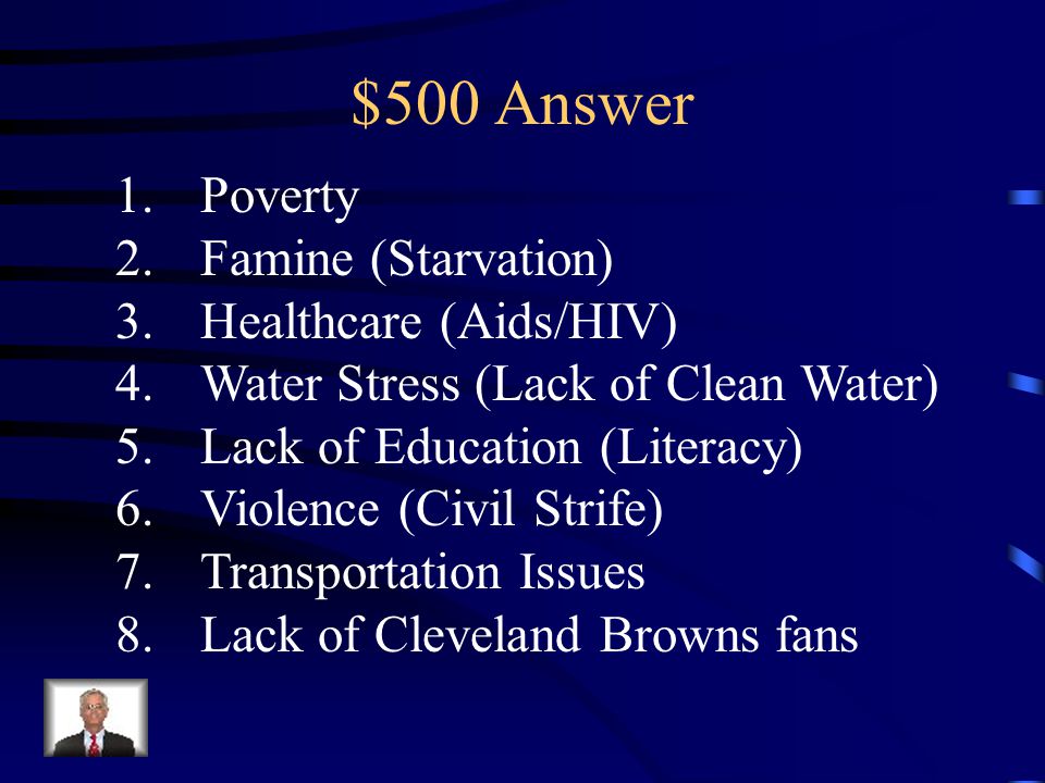 $500 Question from Culture & Current Issues African faces many challenges and issues.