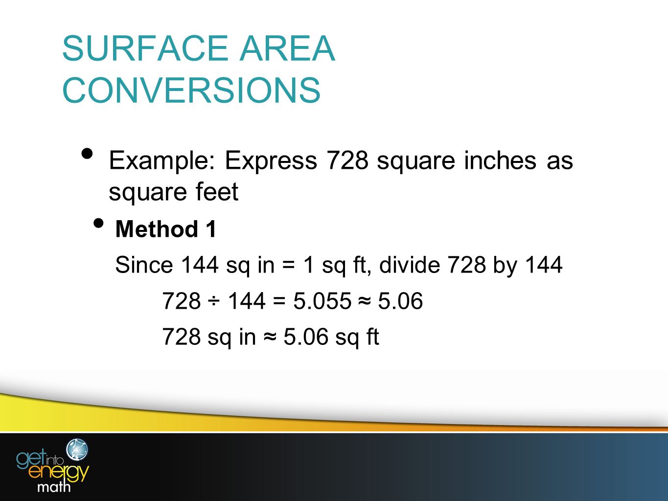 Worksheet Conversion Between Units Of Measurement presentation 7 customary measurement units linear surface area conversions method 2 use the unity fraction to solve