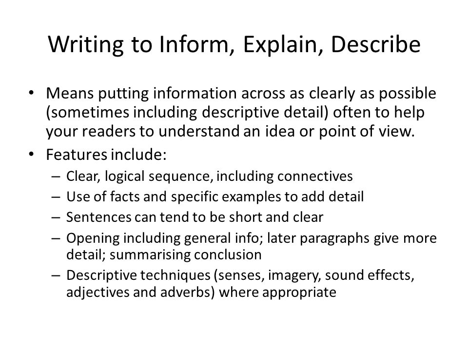 Examples Of Discriptive Essay