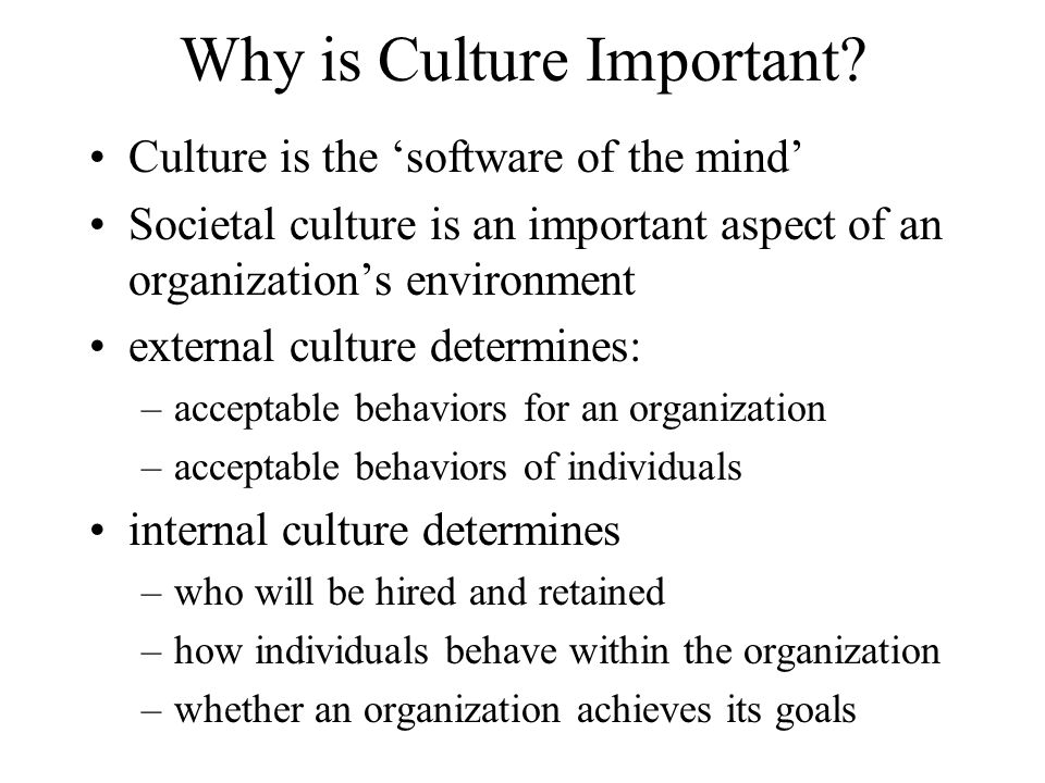 the importance of culture for the success of a society 5 culture provides behavior pattern culture directs and confines the behavior of an individual culture assigns goals and provides means for achieving them it rewards noble works and punishes the ignoble ones it assigns him status we see dream, aspire, work, strive to marry, enjoy according to the cultural expectation culture not only contains. the importance of culture for the success of a society 5 culture provides behavior pattern culture directs and confines the behavior of an individual culture assigns goals and provides means for achieving them it rewards noble works and punishes the ignoble ones it assigns him status we see dream, aspire, work, strive to marry, enjoy according to the cultural expectation culture not only contains.