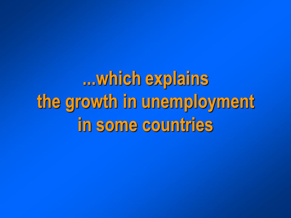 ...which explains the growth in unemployment in some countries