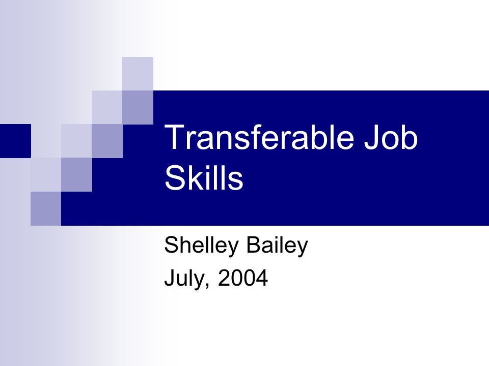 transferable job skills