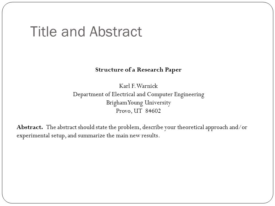 Good titles for research paper