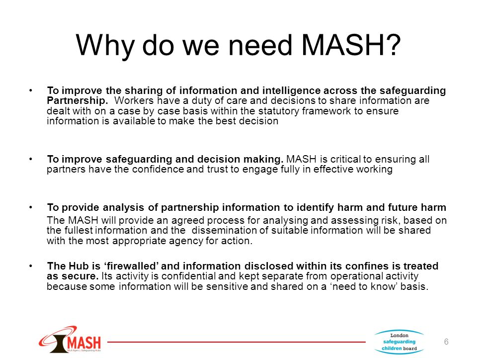 Why do we need MASH.