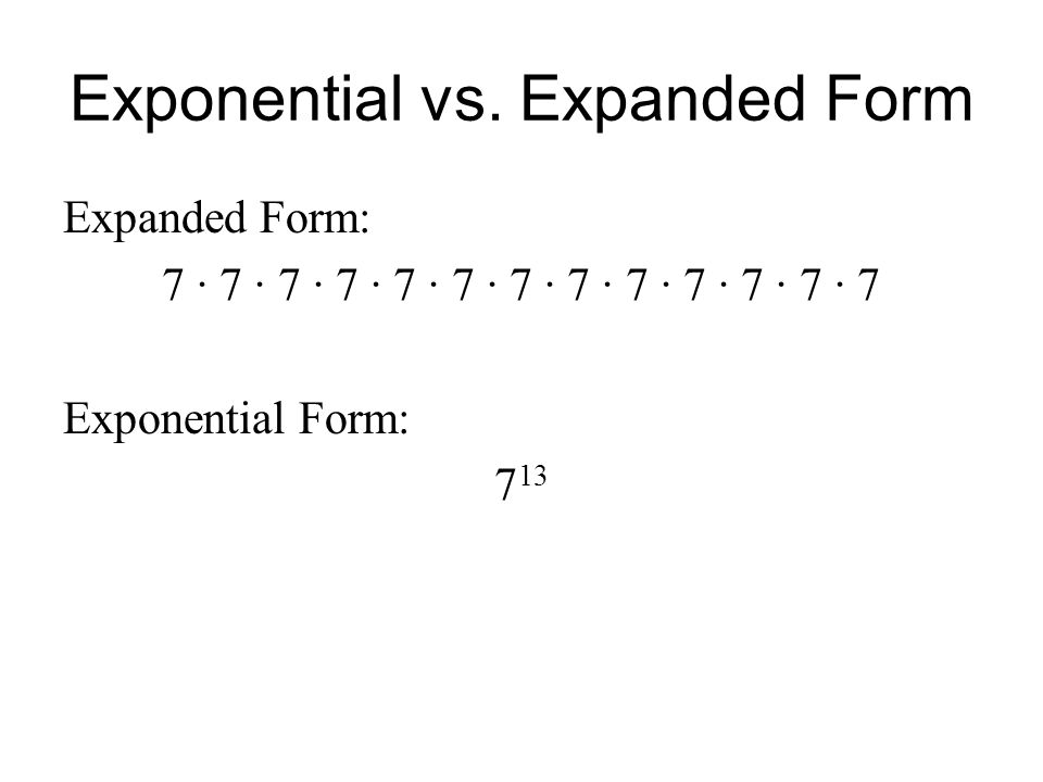 Exponential vs.