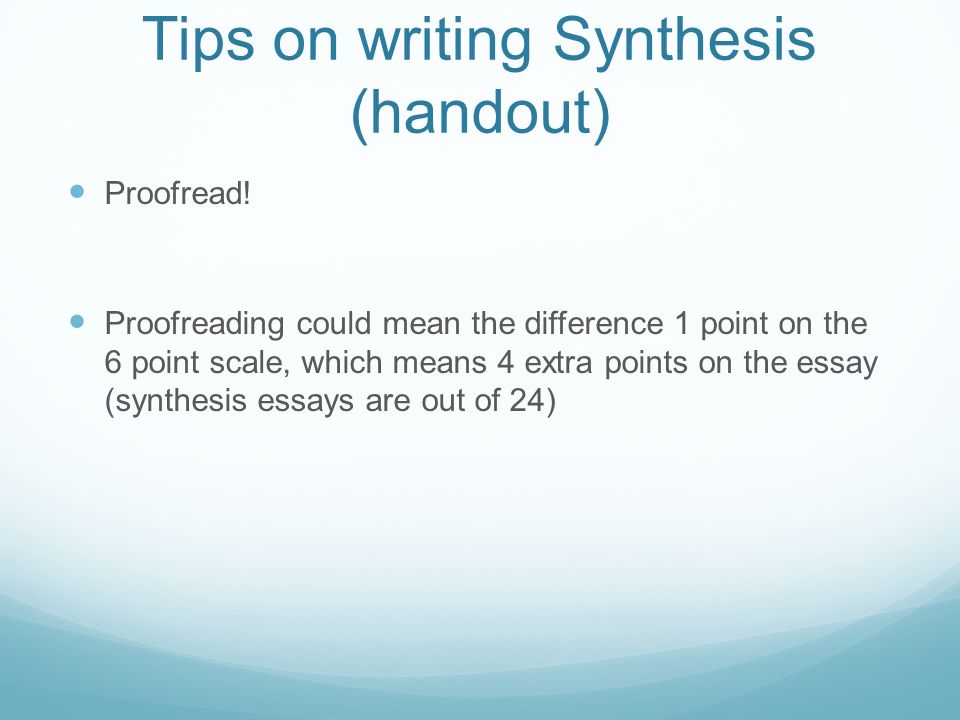 How to Write a Synthesis Essay - Free Essays