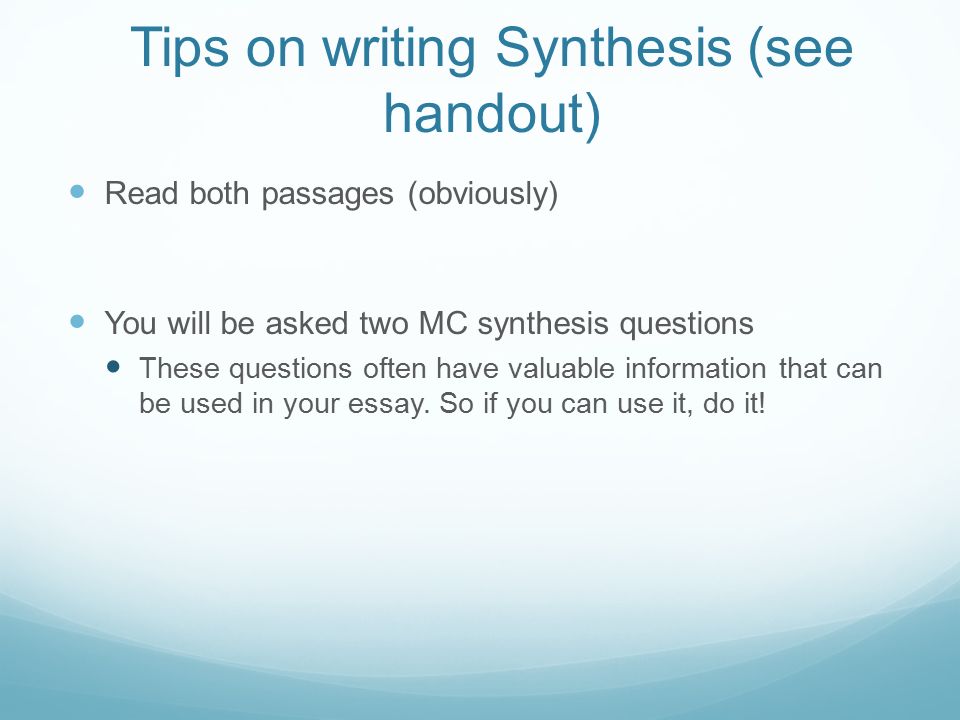 What Is A Synthesis Essay