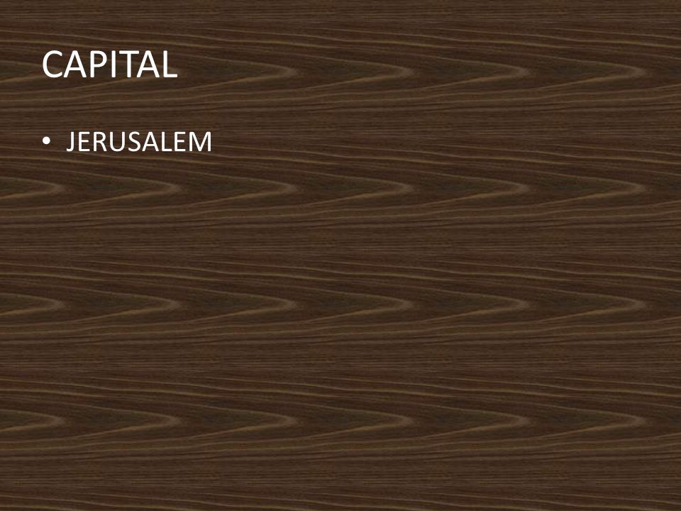 CAPITAL JERUSALEM