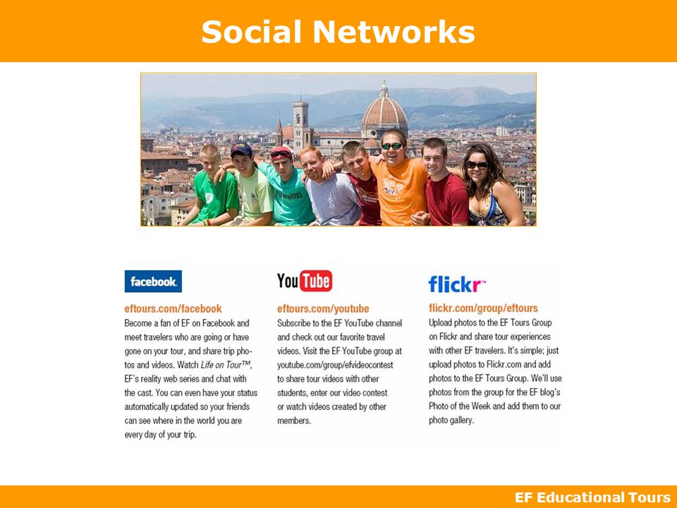 EF Educational Tours Social Networks