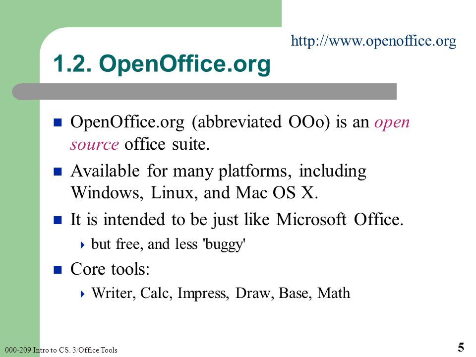 Intro to CS. 3/Office Tools