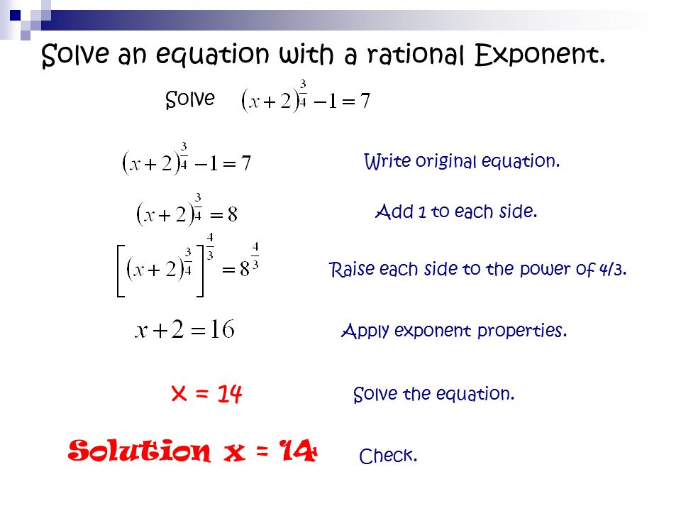 Solving Radical Equations With Rational Exponents Talkchannels Rational Exponents Equations Talkchannels