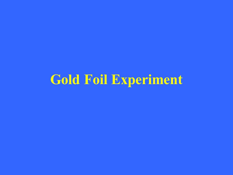 Gold Foil Experiment