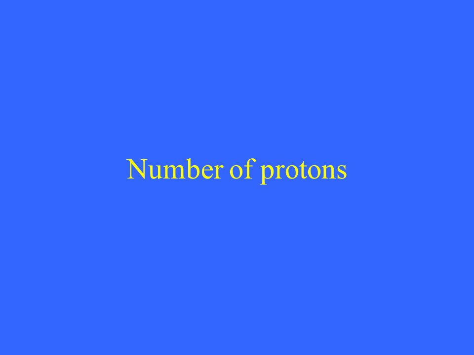 Number of protons