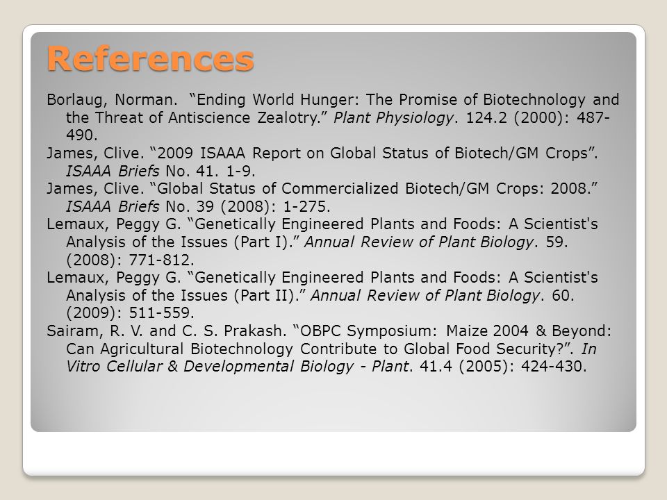 References Borlaug, Norman.