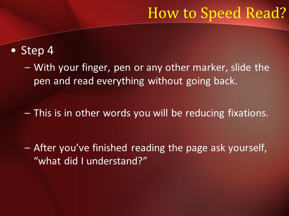 How to Speed Read.