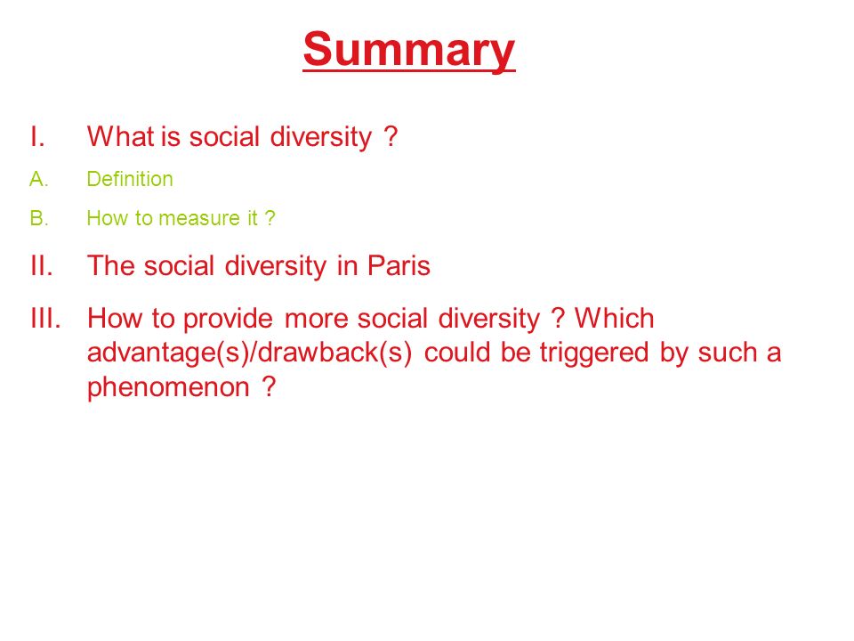 social diversity