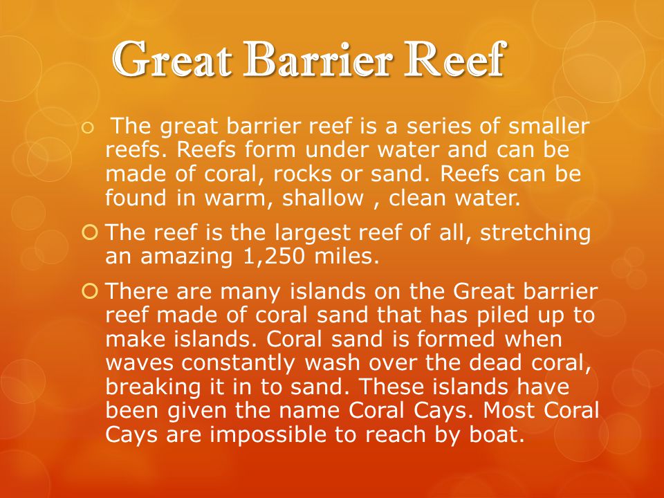 Great Barrier Reef (PICTURE HERE)