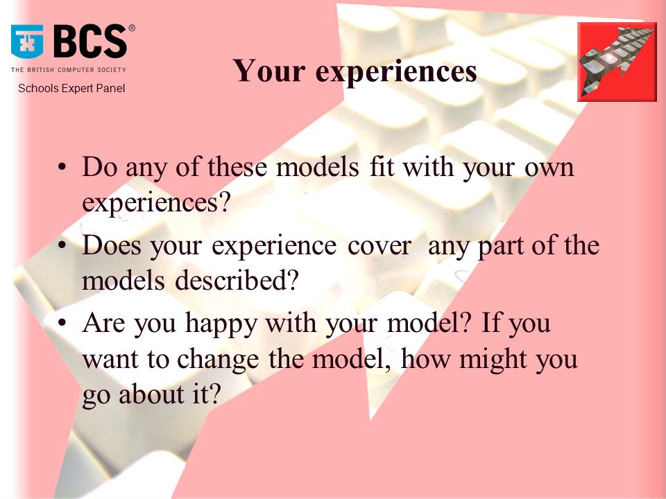 Schools Expert Panel Your experiences Do any of these models fit with your own experiences.