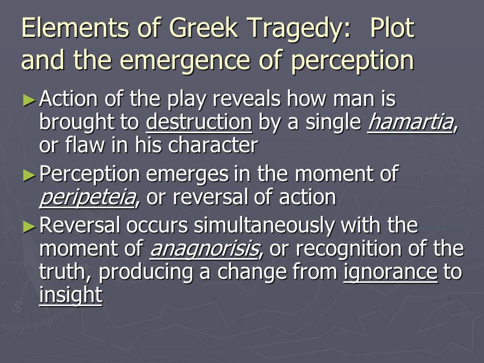 elements of greek tragedy