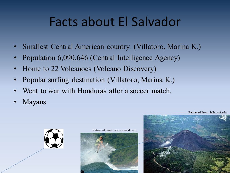Facts about El Salvador Smallest Central American country.