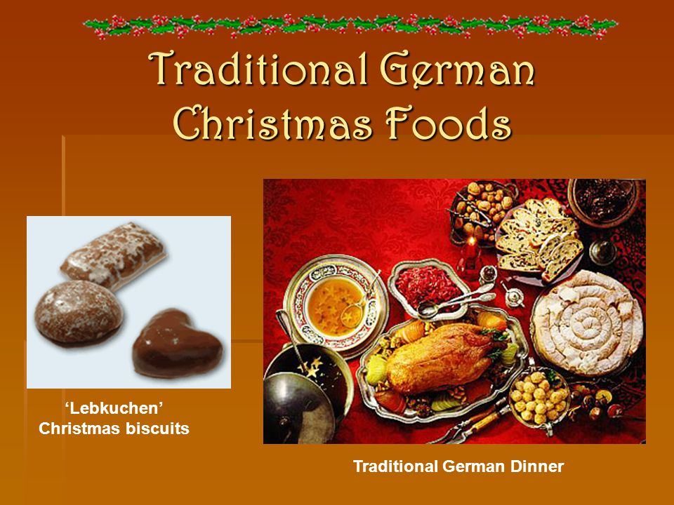 Traditional German Christmas Foods ‘Lebkuchen’ Christmas biscuits Traditional German Dinner