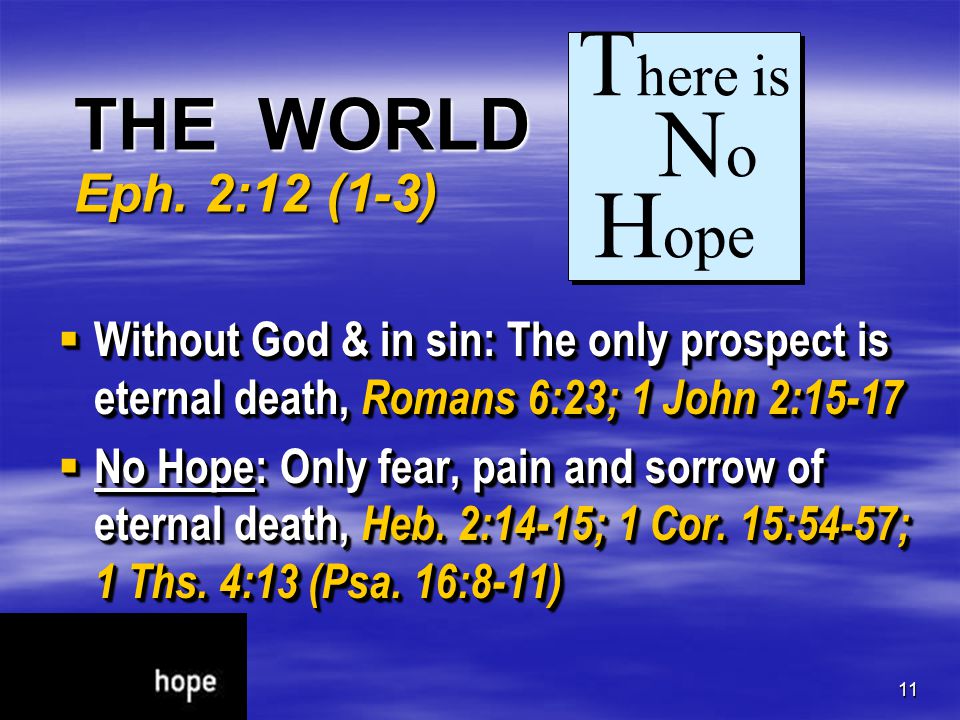 11 THE WORLD Eph.