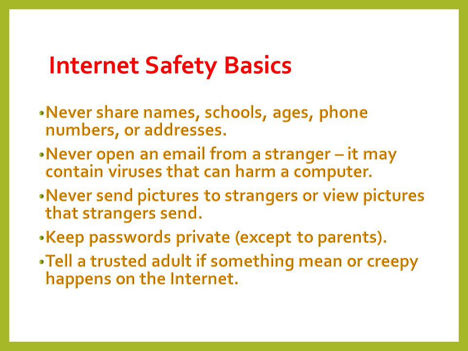 Internet Safety Basics