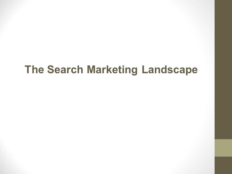 The Search Marketing Landscape