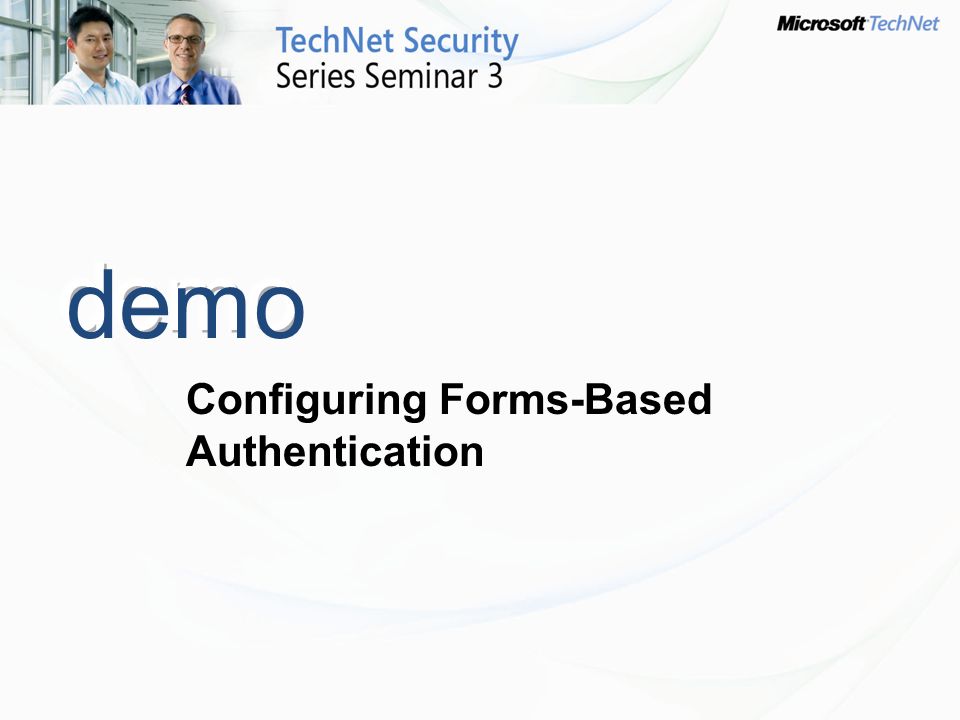 Configuring Forms-Based Authentication demo