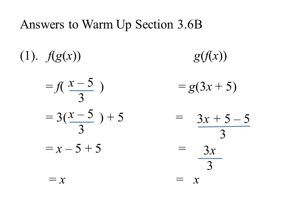 Answers to Warm Up Section 3.6B (1).
