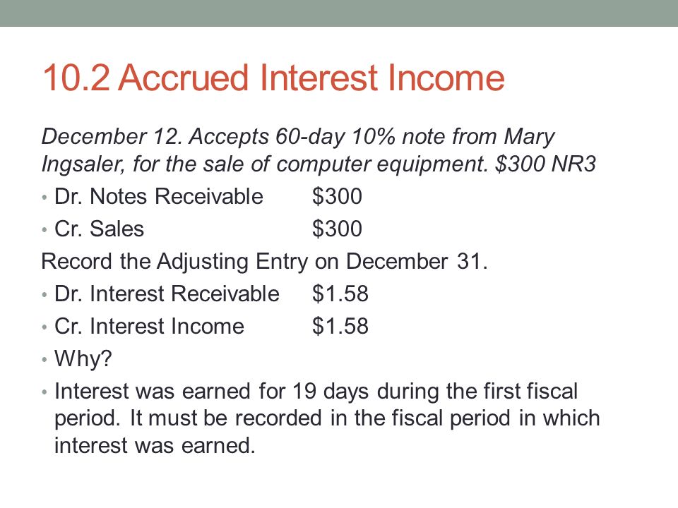 10.2 Accrued Interest Income December 12.
