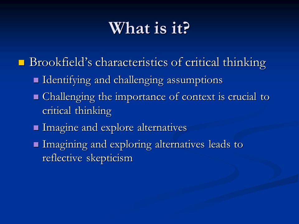 challenging assumptions critical thinking Making conscious assumptions is a key tool of a → creative thinker more why and what if questions – critical thinking works best when you continually. challenging assumptions critical thinking Making conscious assumptions is a key tool of a → creative thinker more why and what if questions – critical thinking works best when you continually.