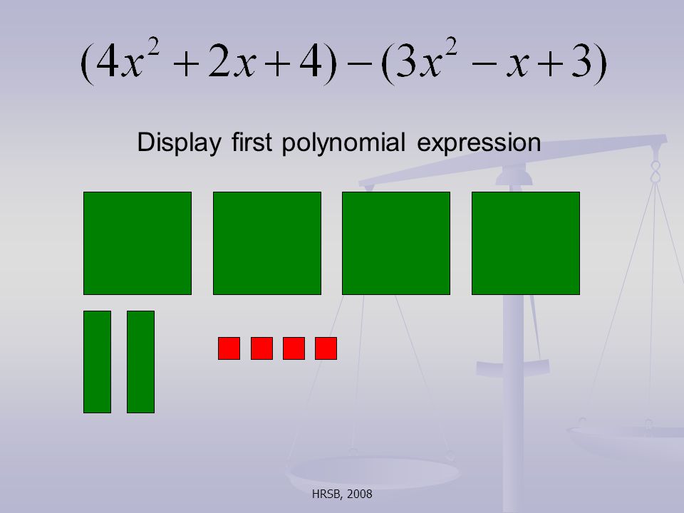 HRSB, 2008 Display first polynomial expression