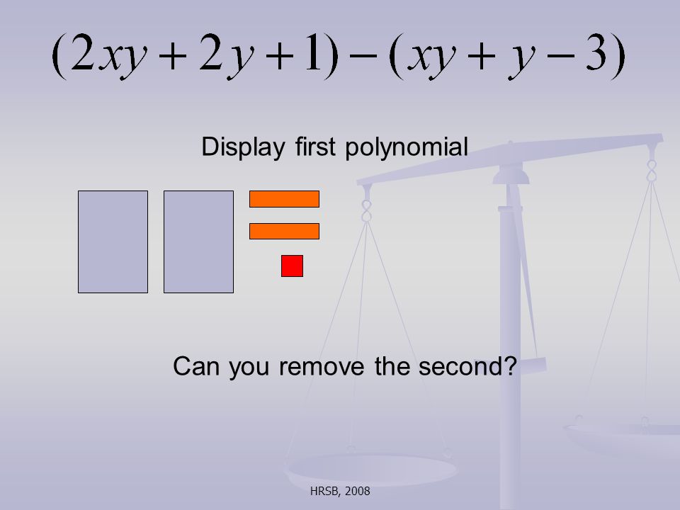 HRSB, 2008 Display first polynomial Can you remove the second