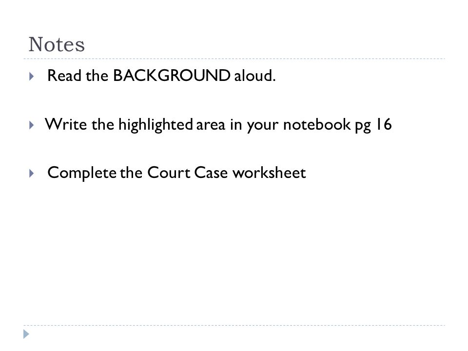 Worksheets Landmark Supreme Court Cases Worksheet landmark supreme court cases notes read the background aloud write highlighted area in