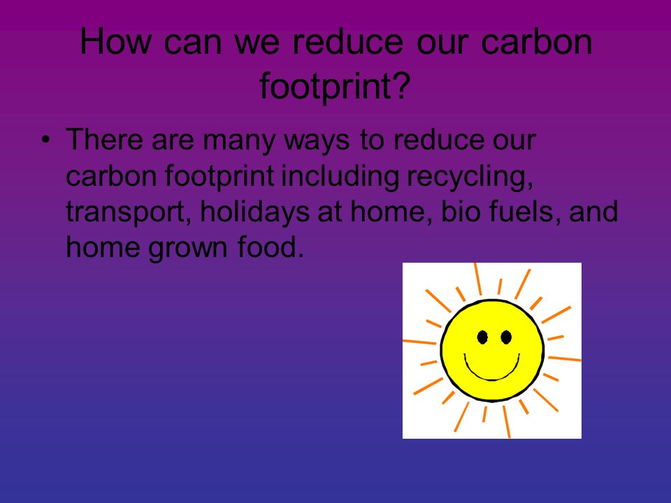 How can we reduce our carbon footprint.