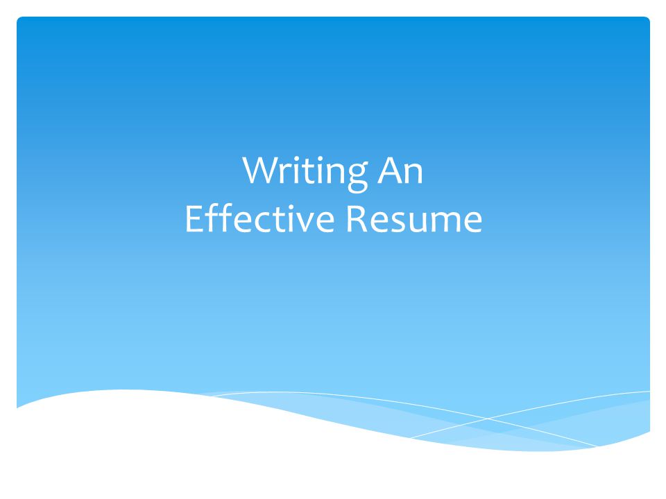 what information should be on a resume