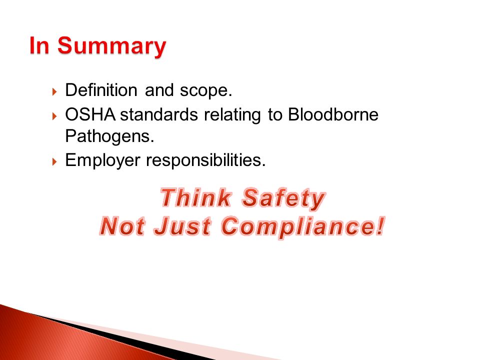  Definition and scope.  OSHA standards relating to Bloodborne Pathogens.